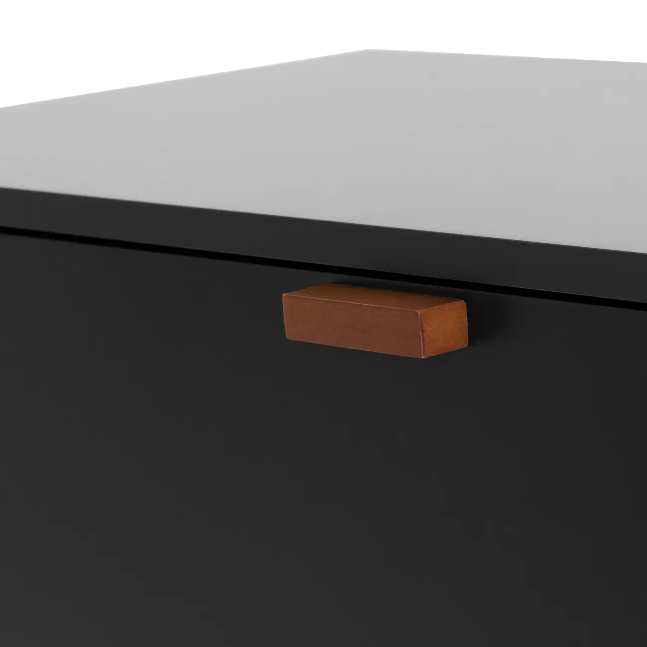 ANDAS RACK 2 PORTAS/ 2 GAVETAS 1,60 M X 42 CM - PRETO/NOZES - Foto 8