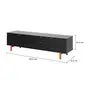 ANDAS RACK 2 PORTAS/ 2 GAVETAS 1,60 M X 42 CM - PRETO/NOZES - Foto 9