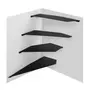 KIT COM 4 PRATELEIRAS CANTO PLOT - PRETO - Foto 1