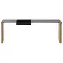 MESA DE CENTRO COM COMPARTIMENTO 80 CM X 20 CM PRANCHA - OAK TAMMI/PRETO - Foto 1