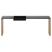 MESA DE CENTRO COM COMPARTIMENTO 80 CM X 20 CM PRANCHA - OAK TAMMI/PRETO - Foto 1