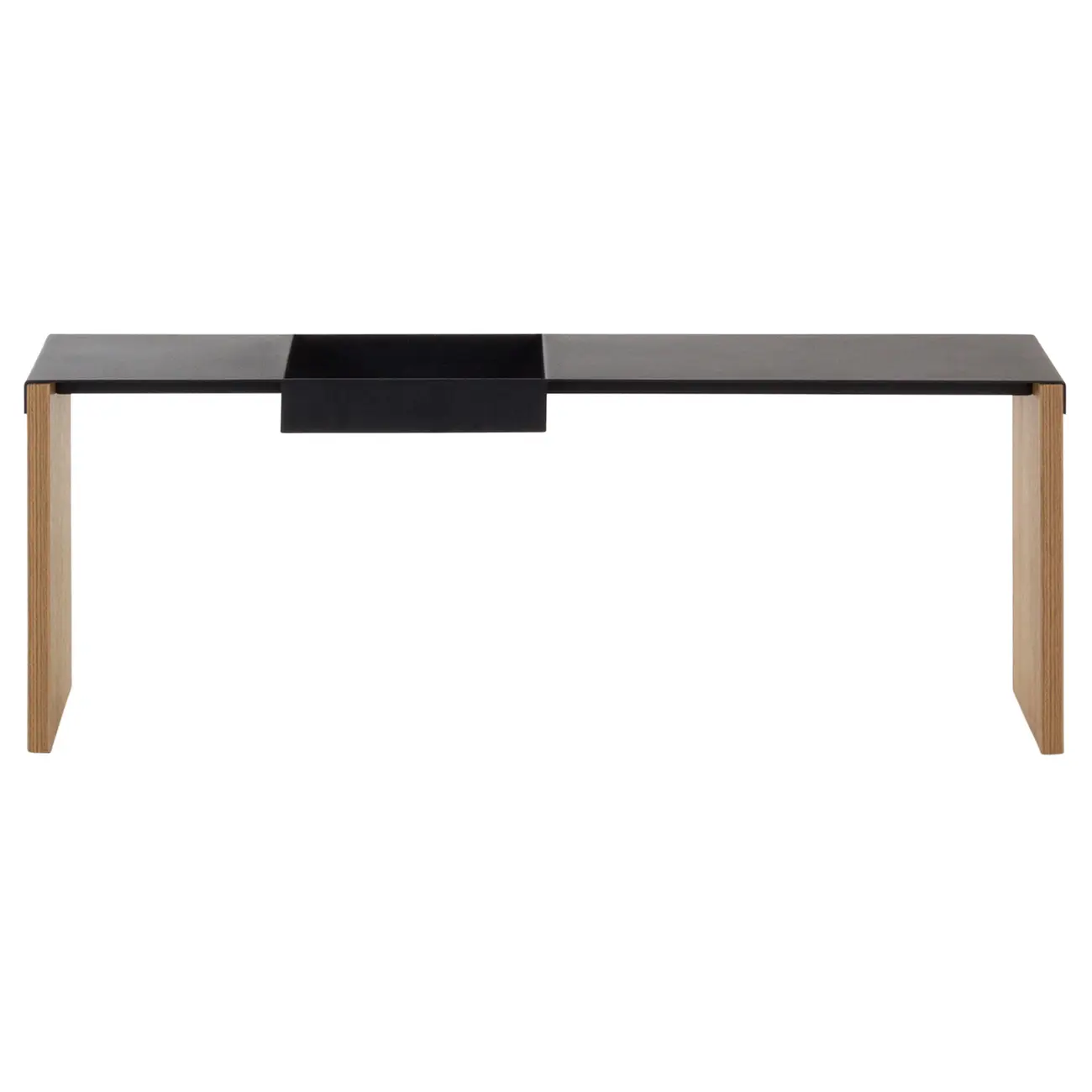 MESA DE CENTRO COM COMPARTIMENTO 80 CM X 20 CM PRANCHA - OAK TAMMI/PRETO - Foto 1