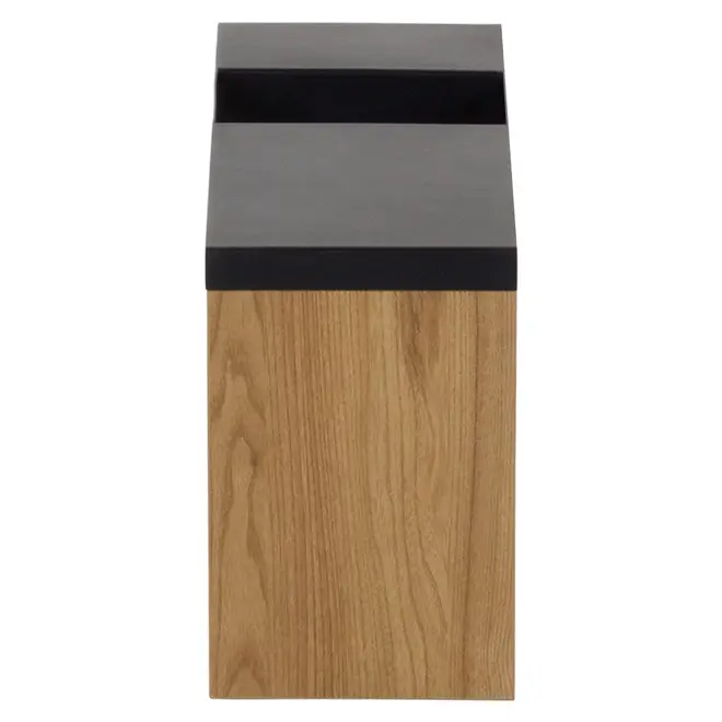 MESA DE CENTRO COM COMPARTIMENTO 80 CM X 20 CM PRANCHA - OAK TAMMI/PRETO - Foto 3