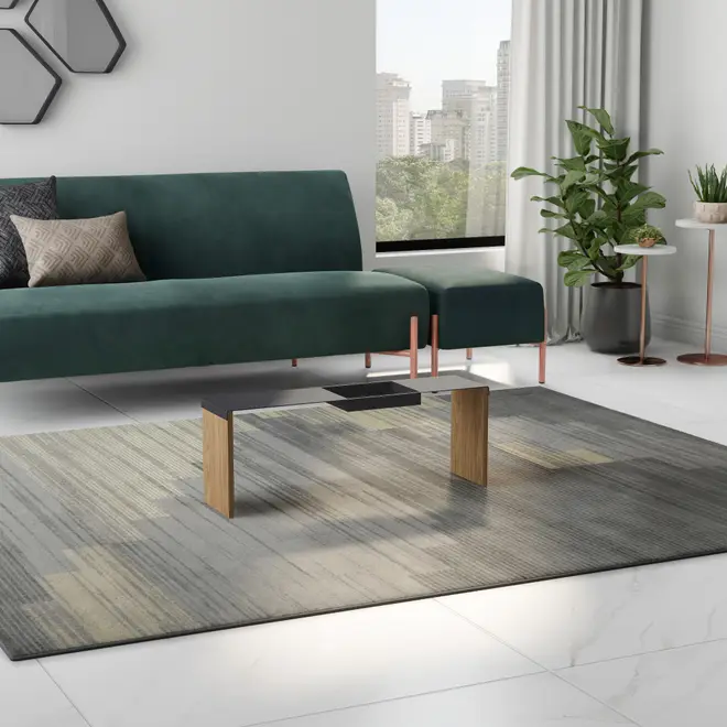 MESA DE CENTRO COM COMPARTIMENTO 80 CM X 20 CM PRANCHA - OAK TAMMI/PRETO - Foto 6