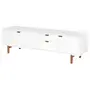 ANDAS RACK 2 PORTAS/ 2 GAVETAS 1,60 M X 42 CM - BRANCO/NOZES - Foto 2