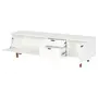 ANDAS RACK 2 PORTAS/ 2 GAVETAS 1,60 M X 42 CM - BRANCO/NOZES - Foto 4