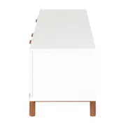 ANDAS RACK 2 PORTAS/ 2 GAVETAS 1,60 M X 42 CM - BRANCO/NOZES - Foto 5
