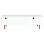 ANDAS RACK 2 PORTAS/ 2 GAVETAS 1,60 M X 42 CM - BRANCO/NOZES - Foto 6