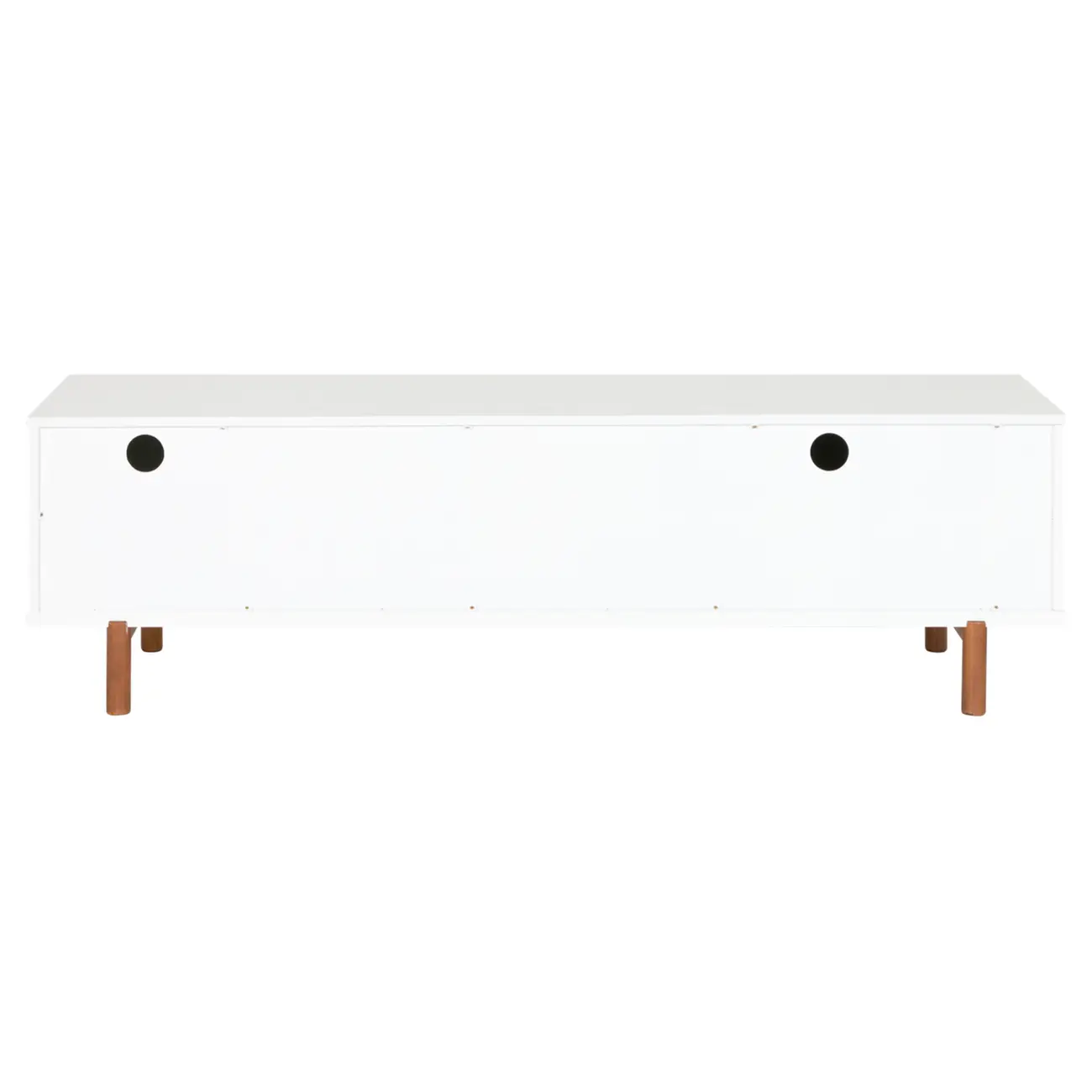 ANDAS RACK 2 PORTAS/ 2 GAVETAS 1,60 M X 42 CM - BRANCO/NOZES - Foto 6