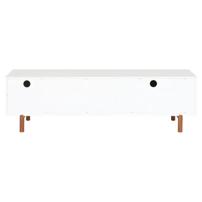 ANDAS RACK 2 PORTAS/ 2 GAVETAS 1,60 M X 42 CM - BRANCO/NOZES - Foto 6