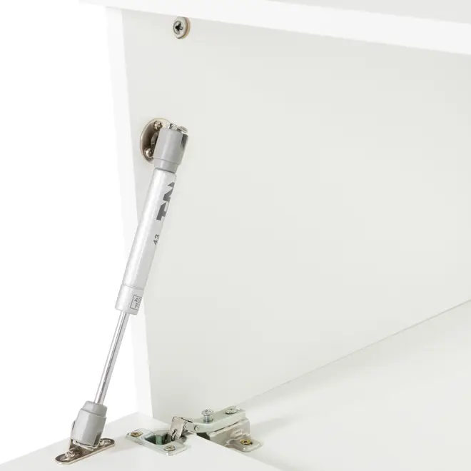 ANDAS RACK 2 PORTAS/ 2 GAVETAS 1,60 M X 42 CM - BRANCO/NOZES - Foto 7