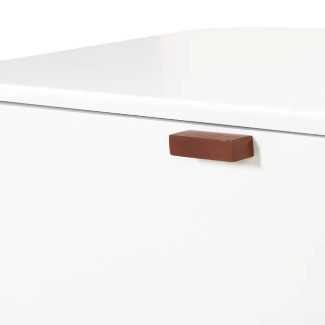 ANDAS RACK 2 PORTAS/ 2 GAVETAS 1,60 M X 42 CM - BRANCO/NOZES - Foto 8