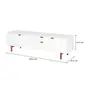 ANDAS RACK 2 PORTAS/ 2 GAVETAS 1,60 M X 42 CM - BRANCO/NOZES - Foto 9