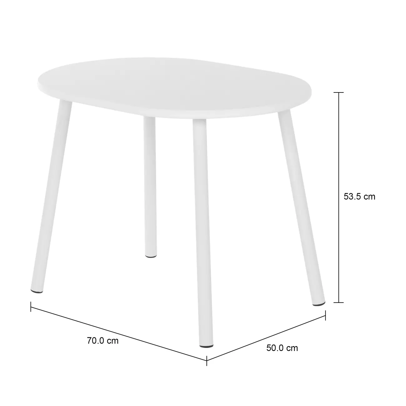 TUKIDS MESA INFANTIL 70 CM X 50 CM - BRANCO/BRANCO - Foto 5