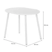 TUKIDS MESA INFANTIL 70 CM X 50 CM - BRANCO/BRANCO - Foto 5