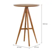 MESA ALTA REDONDA 68 CM BASTIA - NOZES - Foto 4
