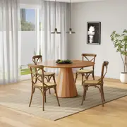 MESA DE JANTAR REDONDA 1,30 M MENDOZA - NOZES - Foto 8