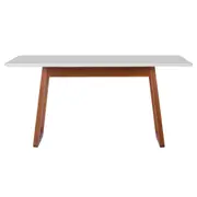 MESA DE JANTAR 1,60 M X 90 CM QUEST - NOZES/BRANCO - Foto 1