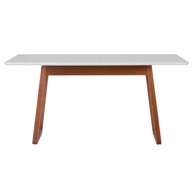 MESA DE JANTAR 1,60 M X 90 CM QUEST - NOZES/BRANCO - Foto 1