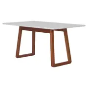MESA DE JANTAR 1,60 M X 90 CM QUEST - NOZES/BRANCO - Foto 2