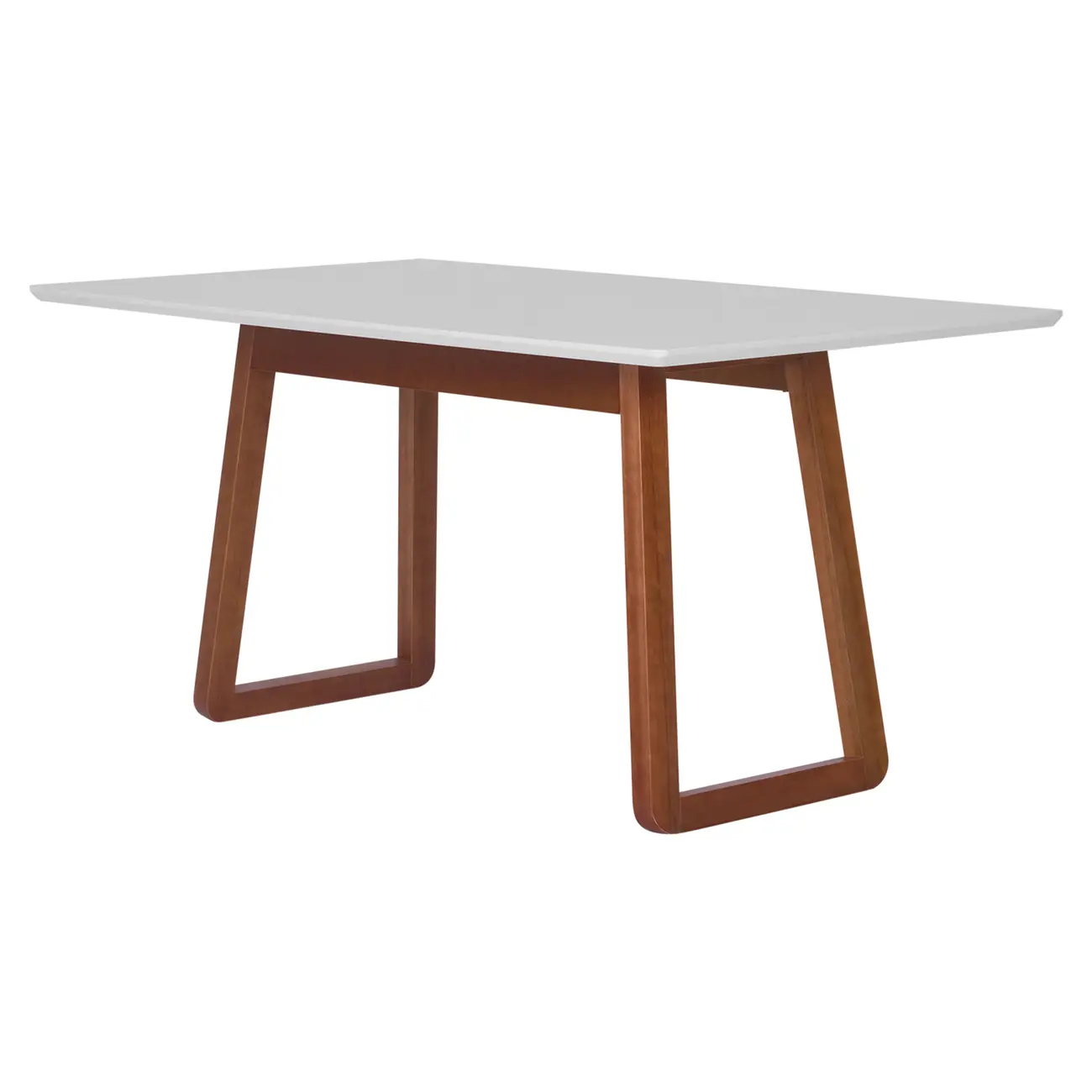 MESA DE JANTAR 1,60 M X 90 CM QUEST - NOZES/BRANCO - Foto 2