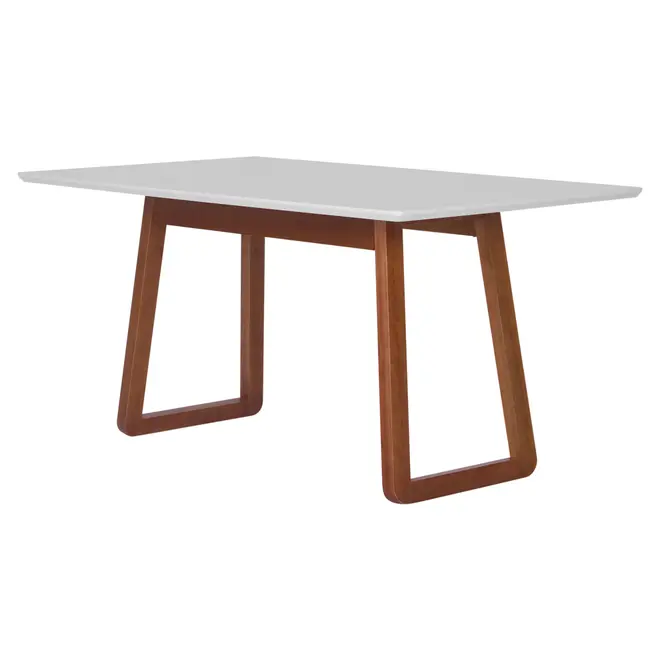 MESA DE JANTAR 1,60 M X 90 CM QUEST - NOZES/BRANCO - Foto 2