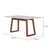 MESA DE JANTAR 1,60 M X 90 CM QUEST - NOZES/BRANCO - Foto 5