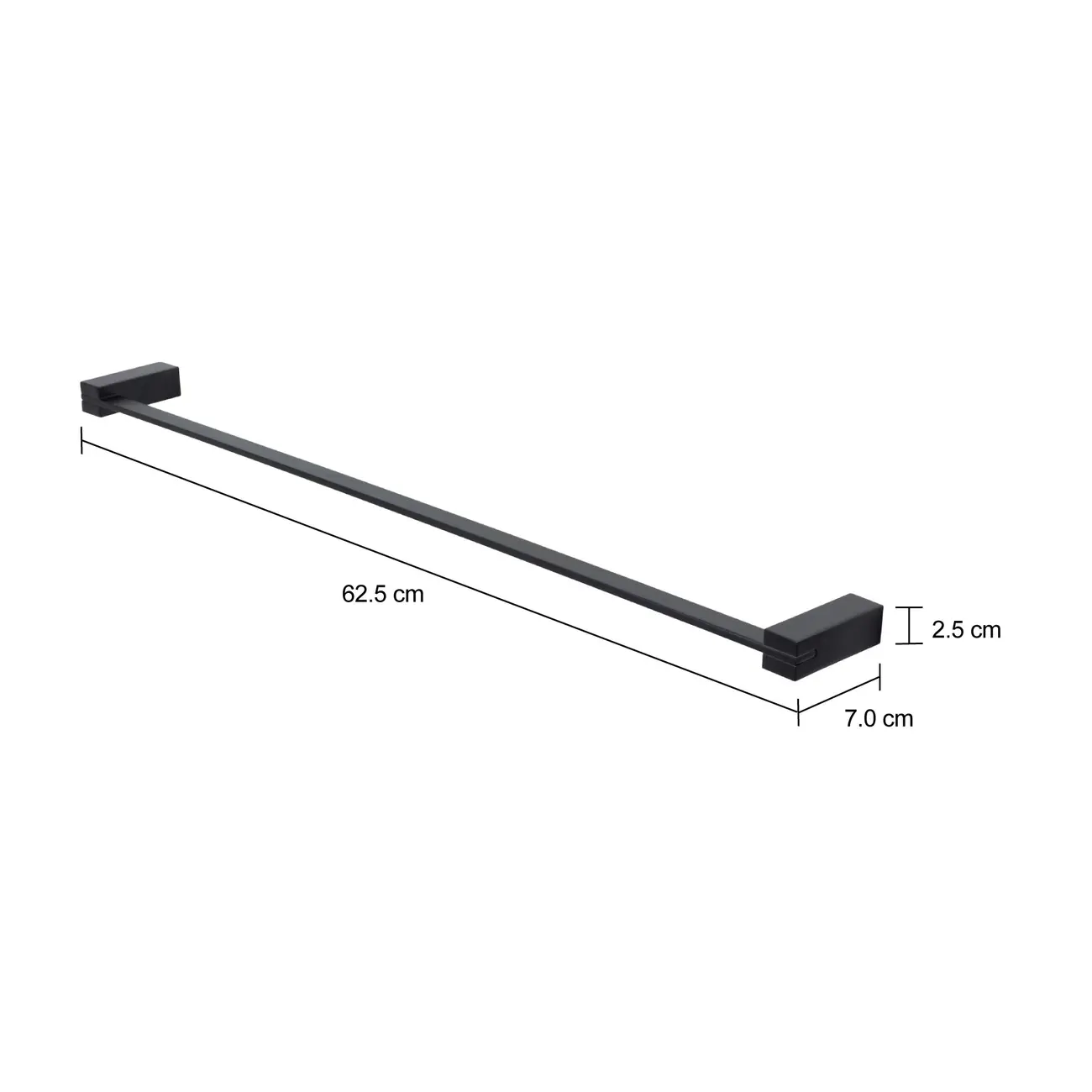 PORTA-TOALHA 62 CM LINEATTI - PRETO - Foto 3
