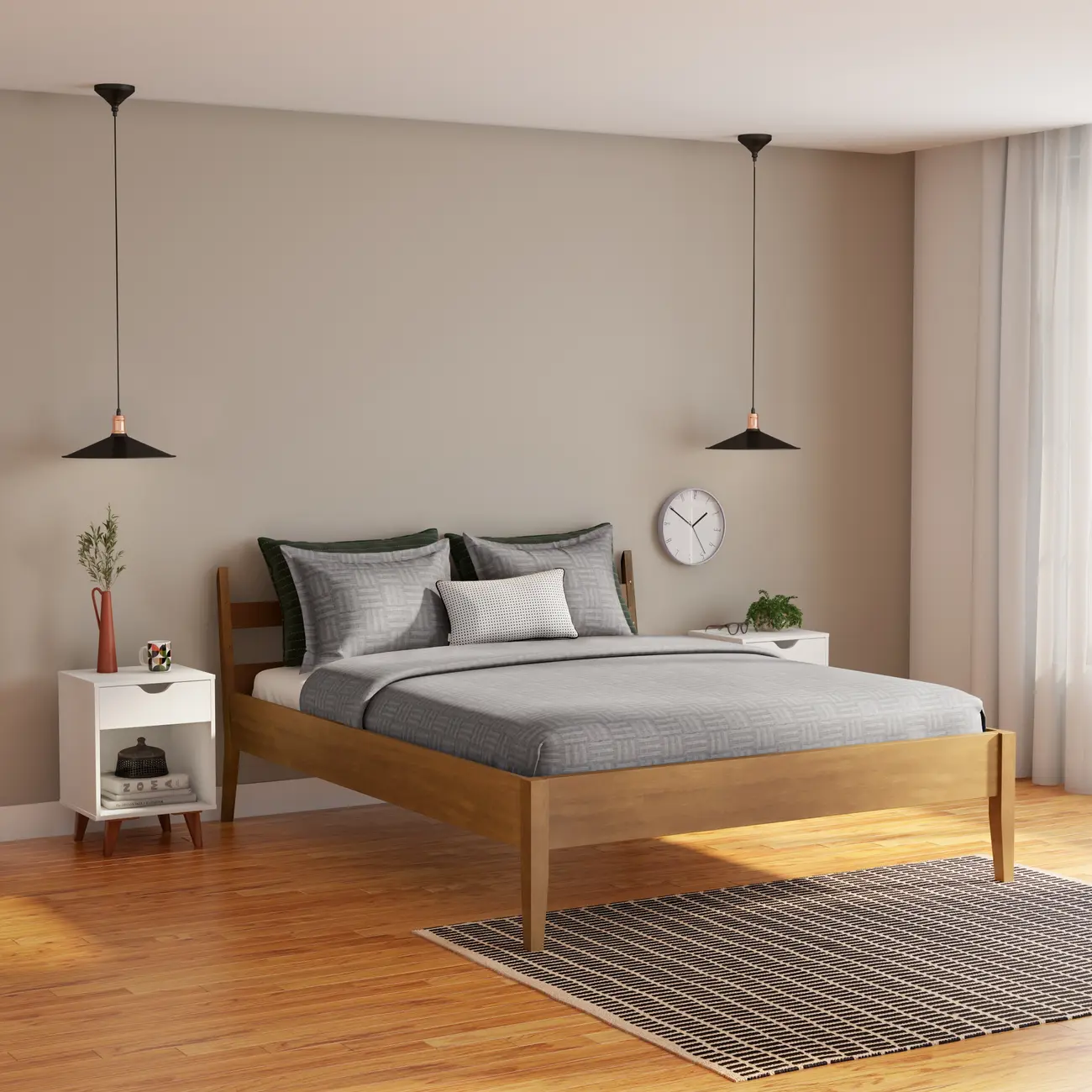 BASE DE CAMA QUEEN 1,58 M X 1,98 M HIPNOS - NOZES - Foto 11
