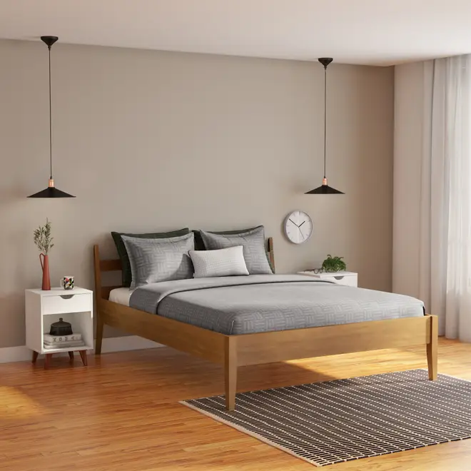 BASE DE CAMA QUEEN 1,58 M X 1,98 M HIPNOS - NOZES - Foto 11