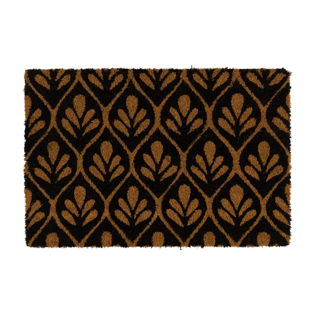 CAPACHO 40 CM X 60 CM EMPEROR - FIBRA CLARA/PRETO - Foto 1