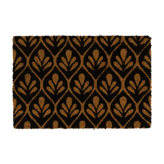 CAPACHO 40 CM X 60 CM EMPEROR - FIBRA CLARA/PRETO - Foto 1