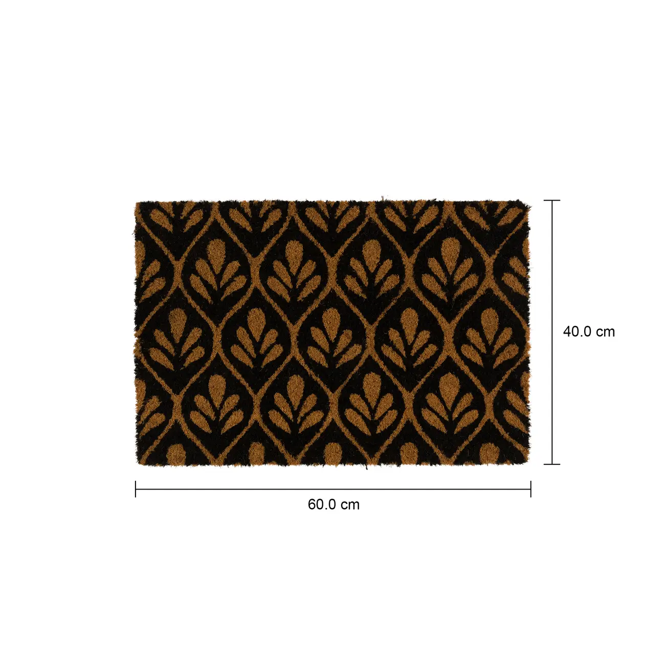 CAPACHO 40 CM X 60 CM EMPEROR - FIBRA CLARA/PRETO - Foto 11
