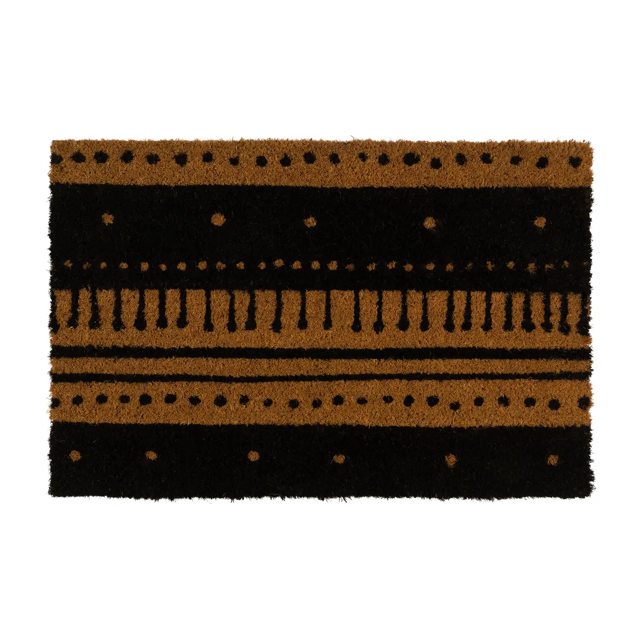 CAPACHO 40 CM X 60 CM MIREMBA - FIBRA CLARA/PRETO - Foto 1