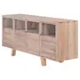 BUFFET 4 PORTAS 1,72 M X 44 CM MADEIRA DE SOL - CINZA WASHED/INCOLOR - Foto 2