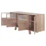 BUFFET 4 PORTAS 1,72 M X 44 CM MADEIRA DE SOL - CINZA WASHED/INCOLOR - Foto 4