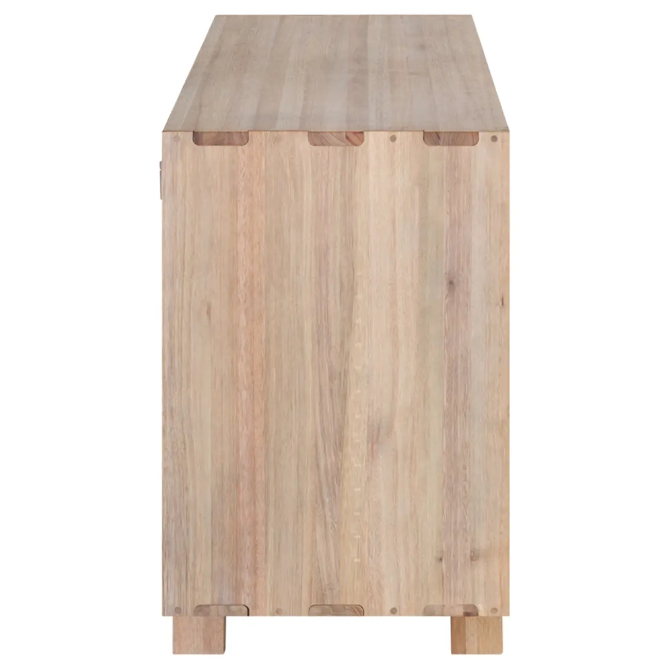 BUFFET 4 PORTAS 1,72 M X 44 CM MADEIRA DE SOL - CINZA WASHED/INCOLOR - Foto 5