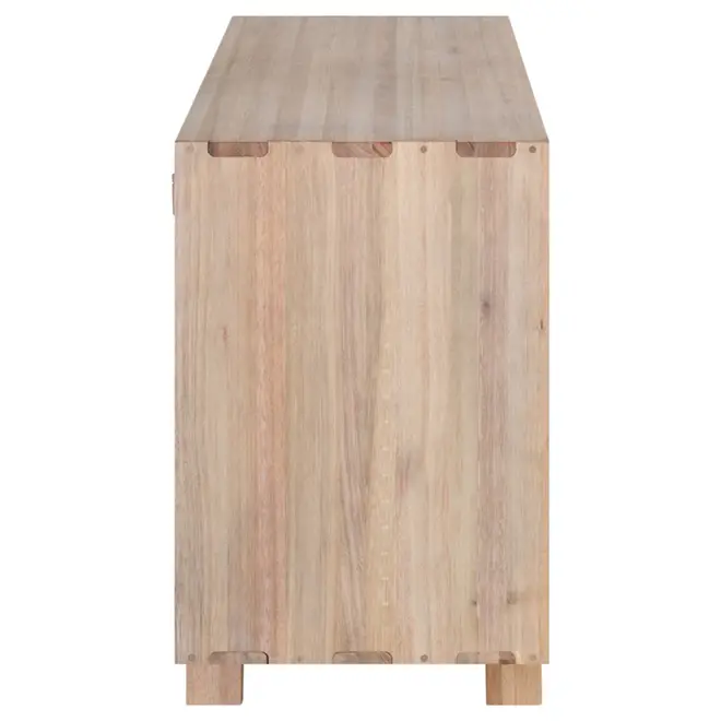 BUFFET 4 PORTAS 1,72 M X 44 CM MADEIRA DE SOL - CINZA WASHED/INCOLOR - Foto 5