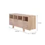 BUFFET 4 PORTAS 1,72 M X 44 CM MADEIRA DE SOL - CINZA WASHED/INCOLOR - Foto 8