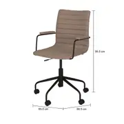 CADEIRA HOME OFFICE FENIKS - PRETO/BEGE - Foto 8