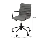 CADEIRA HOME OFFICE FENIKS - PRETO/CINZA - Foto 9