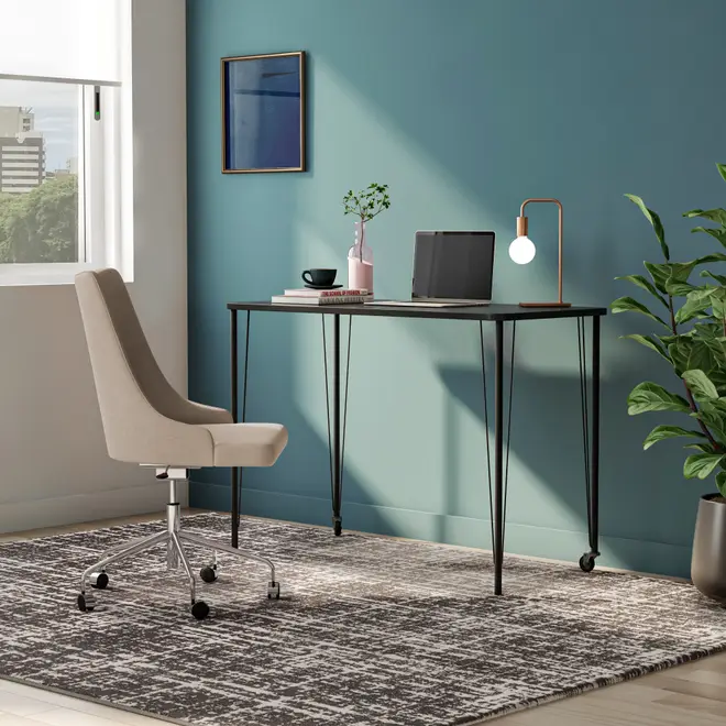 CADEIRA HOME OFFICE DANDY - CROMADO/BEGE - Foto 10