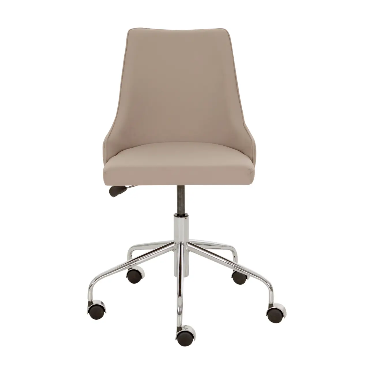 CADEIRA HOME OFFICE DANDY - CROMADO/BEGE - Foto 2