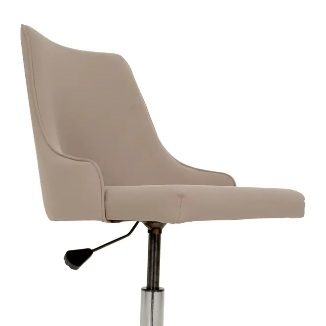 CADEIRA HOME OFFICE DANDY - CROMADO/BEGE - Foto 6