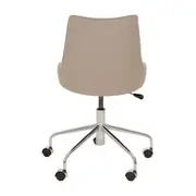 CADEIRA HOME OFFICE DANDY - CROMADO/BEGE - Foto 8