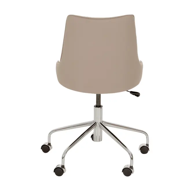 CADEIRA HOME OFFICE DANDY - CROMADO/BEGE - Foto 8