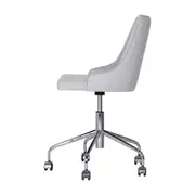 CADEIRA HOME OFFICE DANDY - CROMADO/CINZA - Foto 3