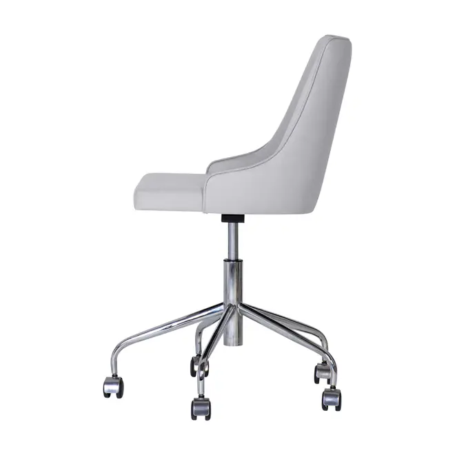 CADEIRA HOME OFFICE DANDY - CROMADO/CINZA - Foto 3