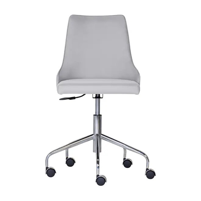 CADEIRA HOME OFFICE DANDY - CROMADO/CINZA - Foto 2