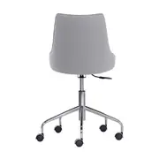 CADEIRA HOME OFFICE DANDY - CROMADO/CINZA - Foto 4